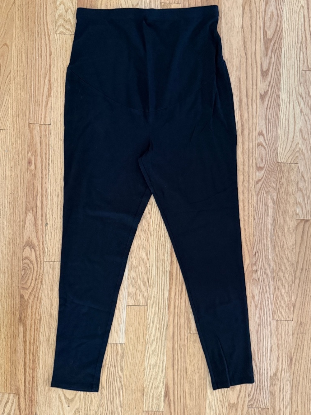 Size L -Time and Tru Maternity Pants Black Pull-On Stretch Leggings Casual Comfy